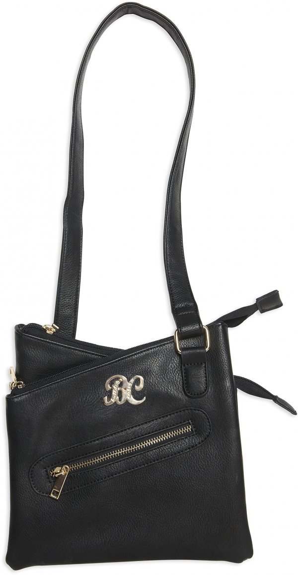 BULLDOG BDP030 Cross Body Style Purse with Holster, Black 9.5 x 9.5 x 1.5