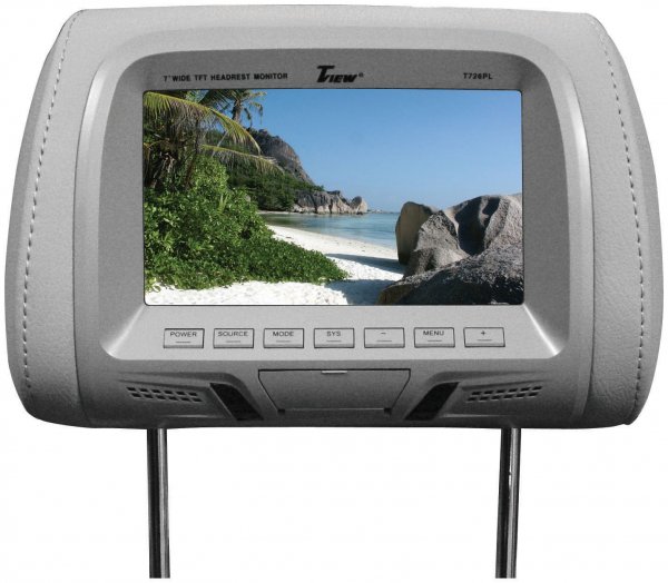 TView T726PLGR 7 Headrest Monitors (Pair) with IR Transmitter (Gray)