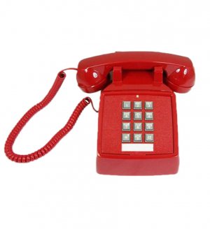 Cortelco 2500-V-RD 250047-vba-20m Desk W/ Volume Red