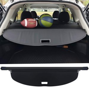 Trunk Cargo Cover for Nissan Rogue S SV SL Platinum 2014-2020 Retractable Rear Trunk Cargo Luggage Security Shade Cover Shield Interior Accessories Waterproof Custom Fit All Weather (Black)
