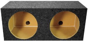 Q Power QMPSQ15E Dual 15" Heavy Duty Sealed Subwoofer Enclosure - 36"x16"x16"