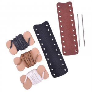 WAYNE'S DOG Leather Lever Wrap for Lever Action, Handcrafted (3.5-inch, Black/Brown-Thicker)