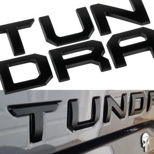 Pukonger Tailgate Insert Letters Compatible with Tundra 2014 2015 2016 2017 2018 2019 2020 2021 3D Emblems with Strong Adhesive Matte Black