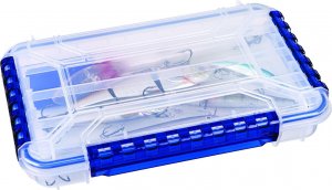Flambeau Outdoors Waterproof Tuff Tainer - Fishing Lure, Tackle, and Gear Storage Box, Ultimate Tuff Tainer Tackle Box Includes Zerust Anti-Rust Tab - WP4000 Series 11" Open Core