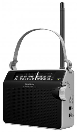 SANGEAN SNGPRD6BK AM/FM Compact Analog Radio (Black)
