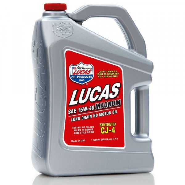 (4 Pack) Lucas Oil 10299LUCAS4PK Synthetic Sae 15W-40 Cj-4 Truck Oil 1 Gallon