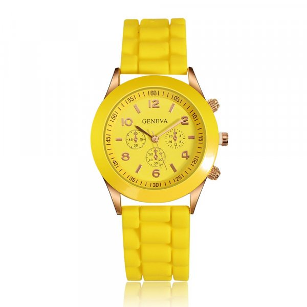 CdyBox Women's Assorted Platinum Watch (Yellow)