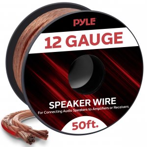 Pyle PSC1250 12 Gauge 50 ft. Spool of High Quality Speaker Wire