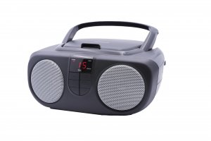 Sylvania SRCD243 Portable CD Player with AM/FM Radio Black Boombox