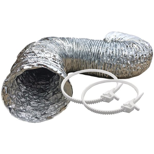 Builder's Best 110673 4" x 8ft SilverDuctâ„¢ Dryer Transition Duct Kit