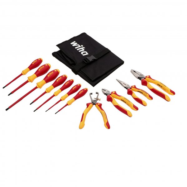 Wiha 32888 Insulated Pliers Cutters and Screwdriver – 11 Piece Set