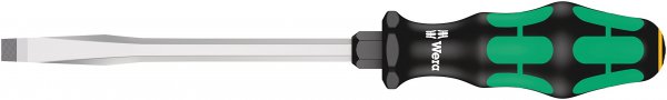 Wera 05007676001 Kraftform Plus 334 SK Slotted Screwdriver, Lasertip, 9mm Head, 6" Blade Length