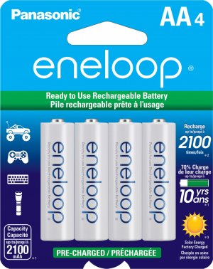 Panasonic BK-3MCCA4BA eneloop Rechargeable Batteries (AA; 4 pk)