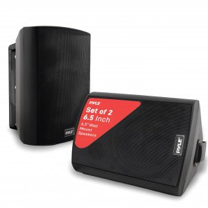 Pyle PDWR62BTBK 6.5" Indoor/Outdoor Wall-Mount Bluetooth Speaker System (Black)