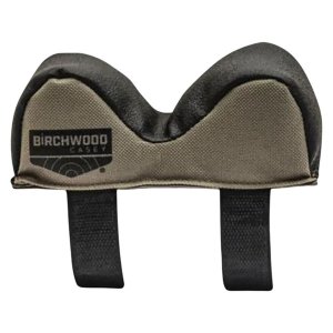 Birchwood Casey 5"x2"x2" Universal Filled Synthetic and Leather Shooting Front Rest Bag with Hook and Loop Straps, Medium