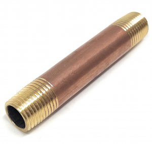 Metal Magery Brass Long Nipple 1/4" X 1/4", 3" Length, Male NPT Pipe Fitting