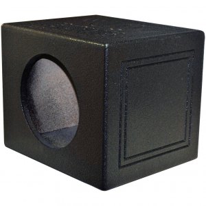 Qpower QBOMB10SSINGLE Single 10" Sealed Woofer Enclosure withh Bed Liner Spray
