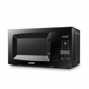 COMFEE' Countertop Microwave Oven, 0.7 Cu.Ft, 700W, Black, ECO Mode