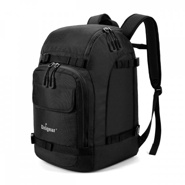 Unigear Ski Boot Bag Backpack for Helmet 50L/70L, Goggles, Gloves, Skis, Snowboard & Accessories (Black)