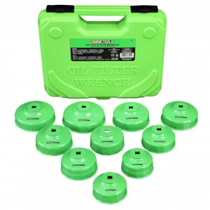 OEMTOOLS 87151 10-Piece Oil Filter Wrench Set, Oil Filter Removal Set Fits 3/8" Ratchet for Efficient Oil Filter Removal, Non-Slip Oil Filter Cup Set Grip, Rust-Resistant