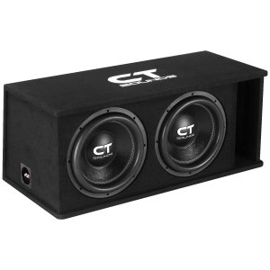 CT Sounds Dual 12” 2600W Loaded Tropo Series Ported Car Subwoofer Box - TROPO-2X12D4