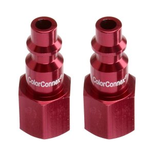 ColorConnex Plug (2-Pack), Industrial Type D, 1/4" FNPT, Red - A73430D-2PK