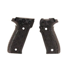 Hogue 26137BLKGRY Sig Sauer P226 Da Sa Piranha G10 Gmascus Black/Gray