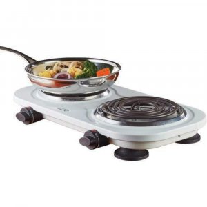 Brentwood Appliances TS-361W 1,500W Double Electric Burner (White)