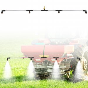 4 Nozzles Metal Sprayer Boom Wand with 3/8 Inch Brass Barb, Spray Wand, Switchable 2 Nozzle Pattern, Up To 55.1 Inches Long, Suitable For Watering Large Areas In Gardens, Farms