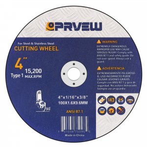 PRVEW 30-Pack 4 Inch Cut Off Wheels,4 x1/16x3/8 Inch Quality Cutting Disc