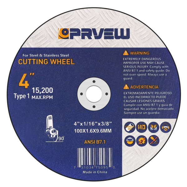 PRVEW 30-Pack 4 Inch Cut Off Wheels,4 x1/16x3/8 Inch Quality Cutting Disc