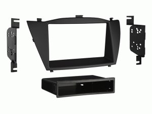 Metra Electronics 99-7341B Hyundai Tucson 2010-up Installation Dash Kit for Single or Double DIN/ISO Radios, Black