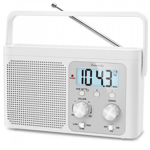 DreamSky AM FM Radio Portable Shortwave Radio Battery Powered/Plug in Wall