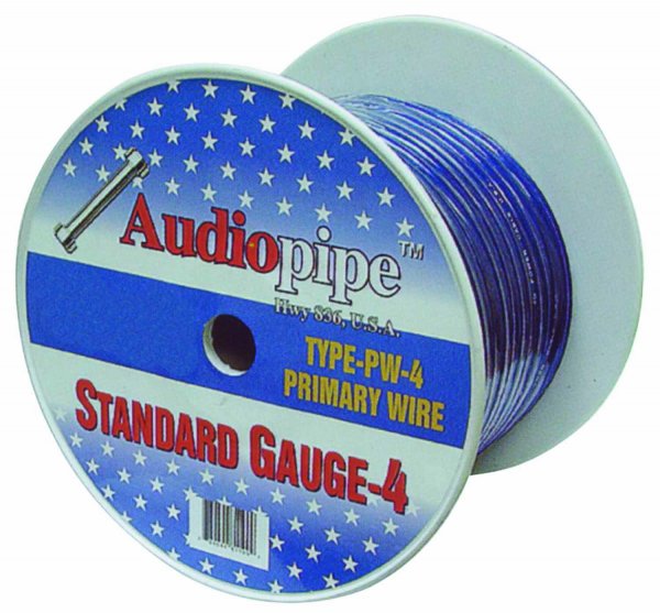 Audiopipe PW4100BLK 4 Gauge 100 foot Black Power Wire
