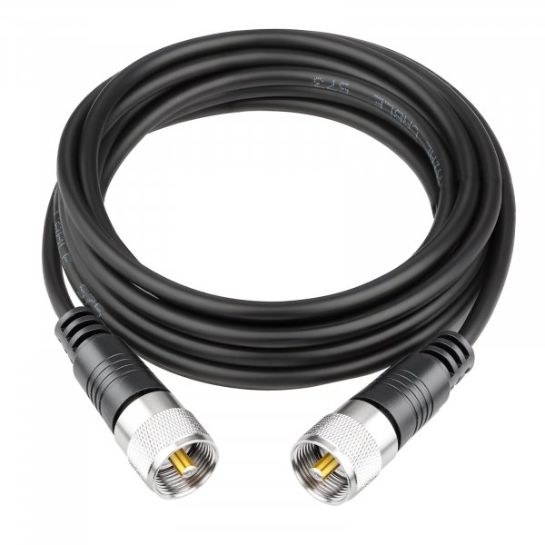 RFAdapter RG58 Coax Cable, CB Antenna Coaxial Cables, 10ft PL 259 UHF Male to Male Cable, 50 Ohm Low Loss for HAM Radio Antenna