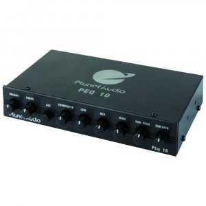 Planet Audio PEQ10 4 Band Equalizer Aux input volume control half DIN chassis