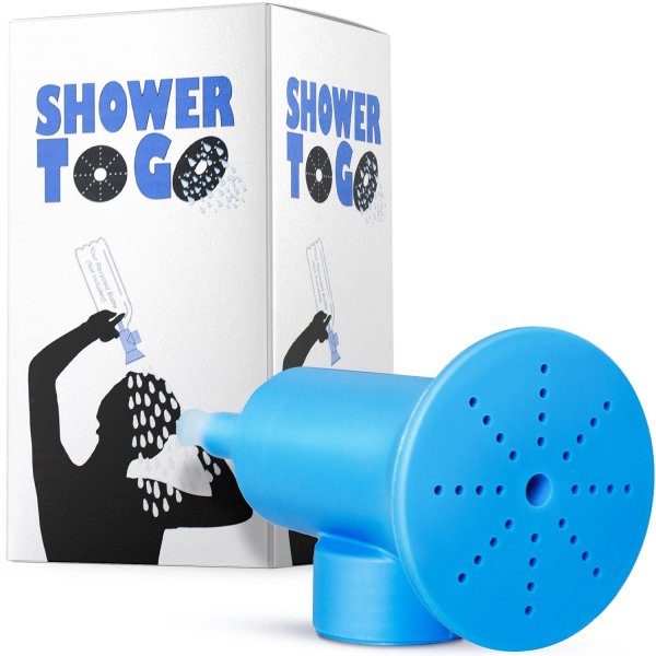 Shower to Go Portable Bottle Shower Attachment, Lightweight Outdoor Rinse Tool for Camping, Hiking, Beach, Pets, and Travel