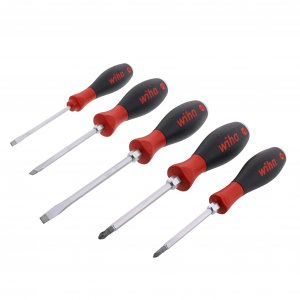 Wiha 53075 SoftFinish Extra Heavy Duty Slotted & Phillips Screwdriver - 5pc Set