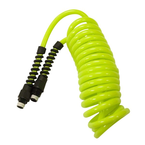 Flexzilla LP1410AFZ Polyurethane Recoil Hose 1/4In X 10Ft W/ 1/4In MNPT Fittings