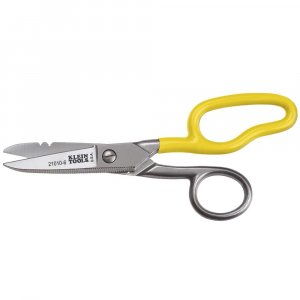 Klein Tools 21010-6-SEN Free-Fall Snip, Scraper, File, Serrated Blades, Made in USA