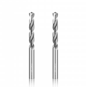 1/8" Drill Bits Solid Carbide Drill Bits, Tungsten Carbide Drill Bit Set, Metal Drill Bit Set for Stainless Steel Hardened Steel Cast Iron Alloy Copper, 2-Pieces
