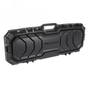 Plano 42” Long Gun Case, Black, Gun and Accessory Storage with Internal Locking Protective Foam, Hard Double Gun Case