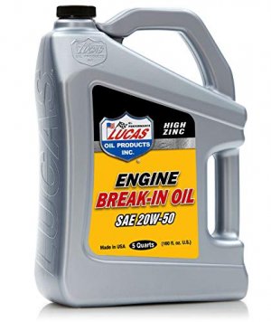Lucas Oil 10636 Sae 20W-50 Break-In Oil 5 Quart