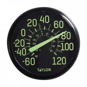 Taylor Precision Products 5267459 13.25" Indoor/Outdoor Glow Thermometer