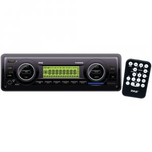 Pyle PLMR86B Black Mechless Marine Stereo w/ Aux Input, USB & SD Readers