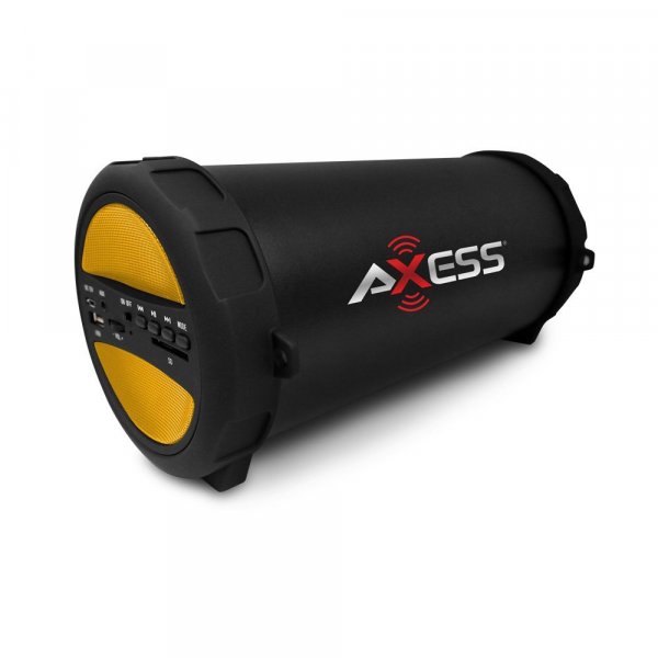 Axess SPBT1041YL Thunder Sonic Bluetooth Loud Speaker SD Card USB Aux Inputs