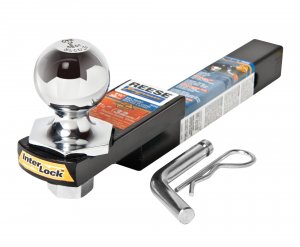 Reese Towpower 7043000 Interlock Trailer Hitch Ball Mount Starter Kit, Fits 1-1/4 Inch Square Receiver, 1.25 Inch Drop, 3,500 lbs. Capacity, Includes 2 Inch Trailer Ball and Pin & Clip