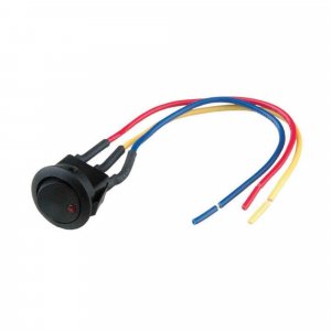 NIPPON ISECRS1216RED Mini Rocker Switch with Red LED