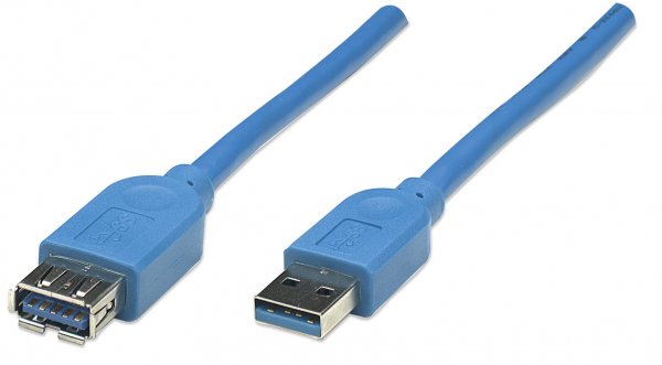 MANHATTAN 393850 Hi Speed Male To Female USB 10Ft