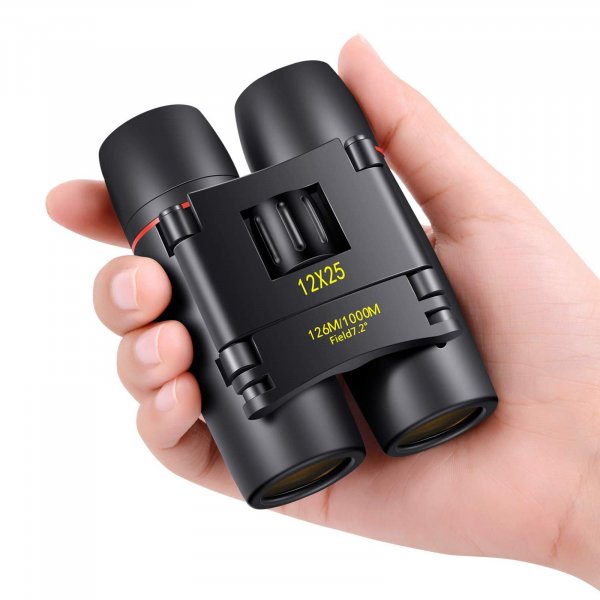 POLDR 12X25 Small Pocket Binoculars Compact for Adults